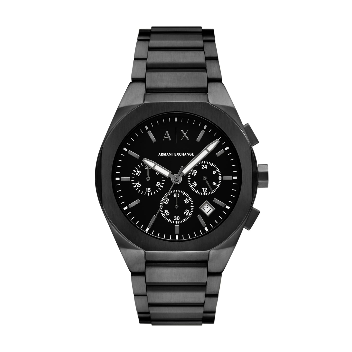 Armani Exchange Stainless Steel Analog Black Dial Men's Watch-Ax4183, Band Color:Black
