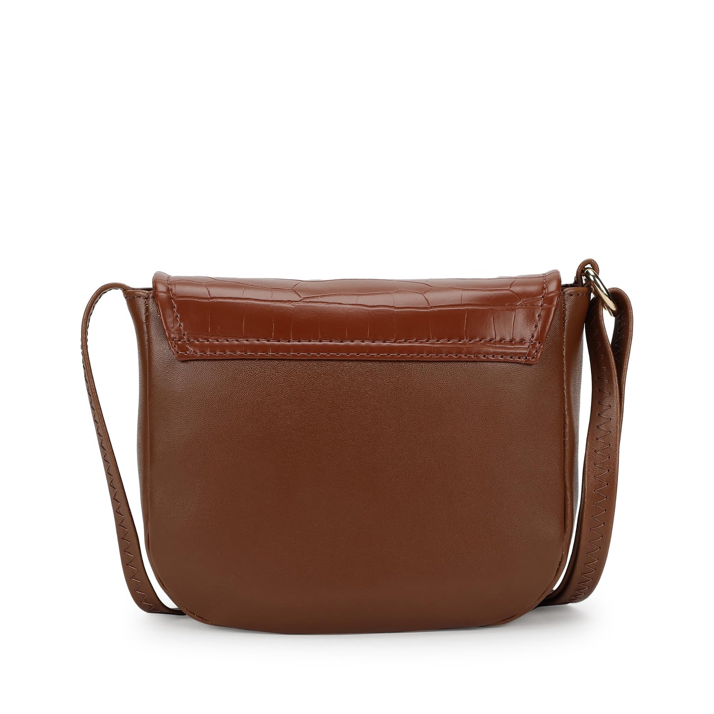 Fastrack Women’s Spacious Croc-Textured Party Sling Bag (Tan Brown)