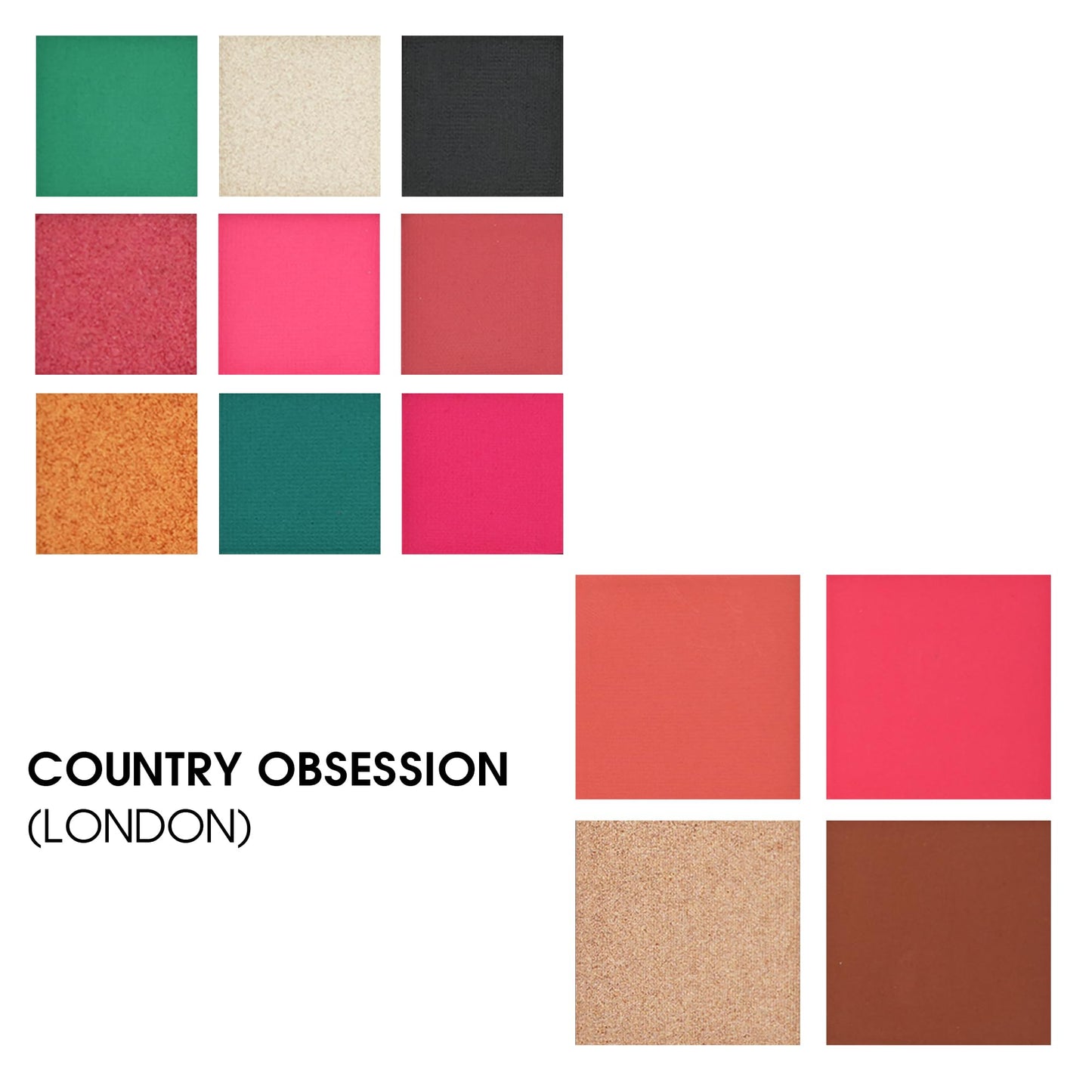 Colors Queen Country Obsession Eyeshadow Palette – London, 21.5g | 9 Highly Pigmented Eyeshadow Palette with 2 Blusher, 1 Highlighter & 1 Bronzer | Matte & Shimmery Finish