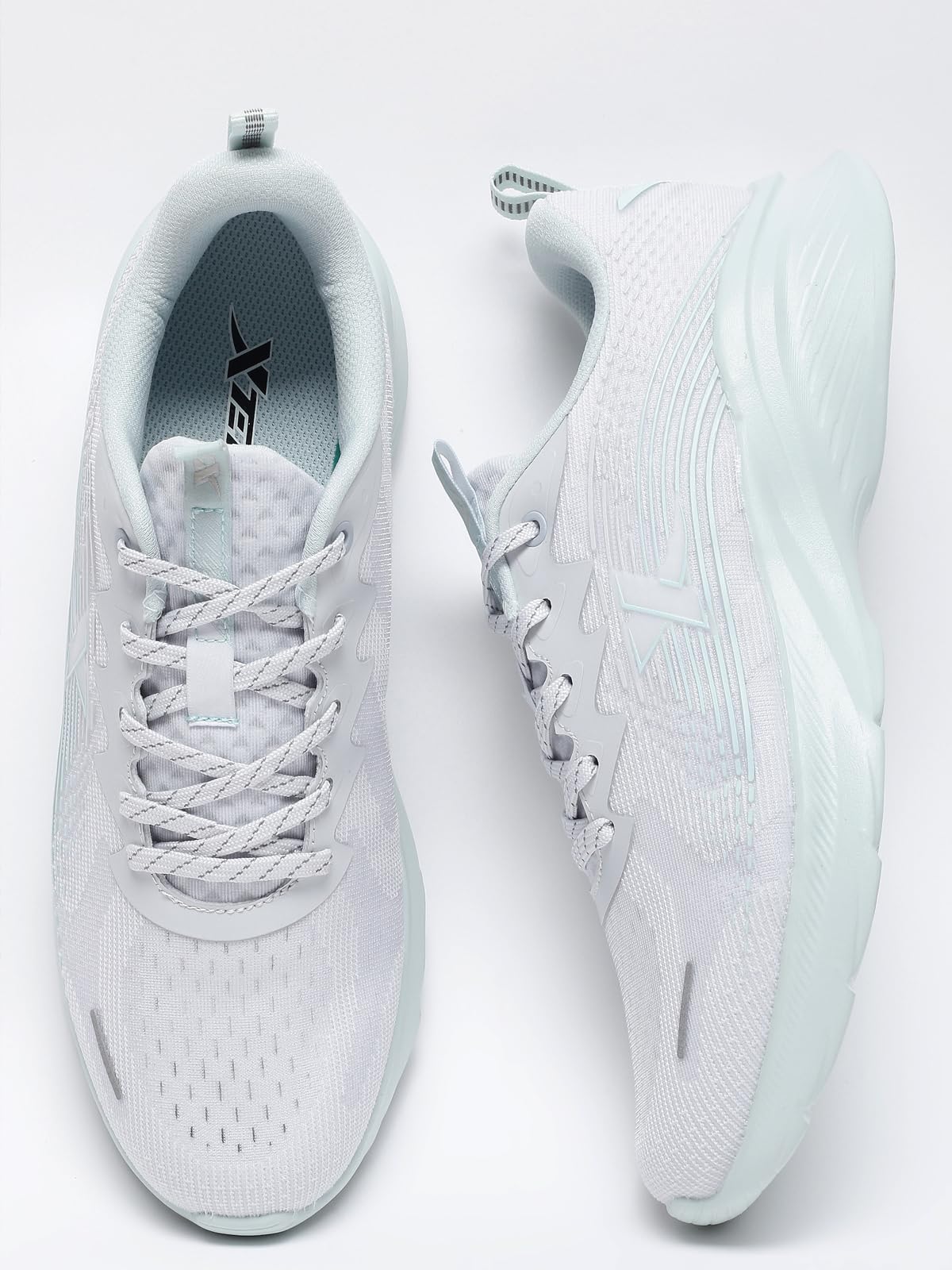 XTEP Moonbeam Gray,Green Running Shoes for Women Euro- 39 - SaumyasStore