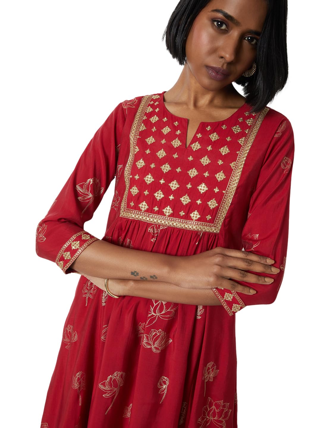 Max Women's Polyester Blend Kurta Set
