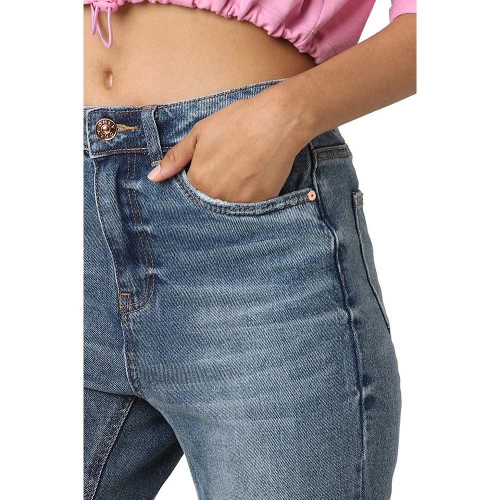 ONLY Women's Regular Jeans (15191033-Medium Blue Denim_Medium 27/32)