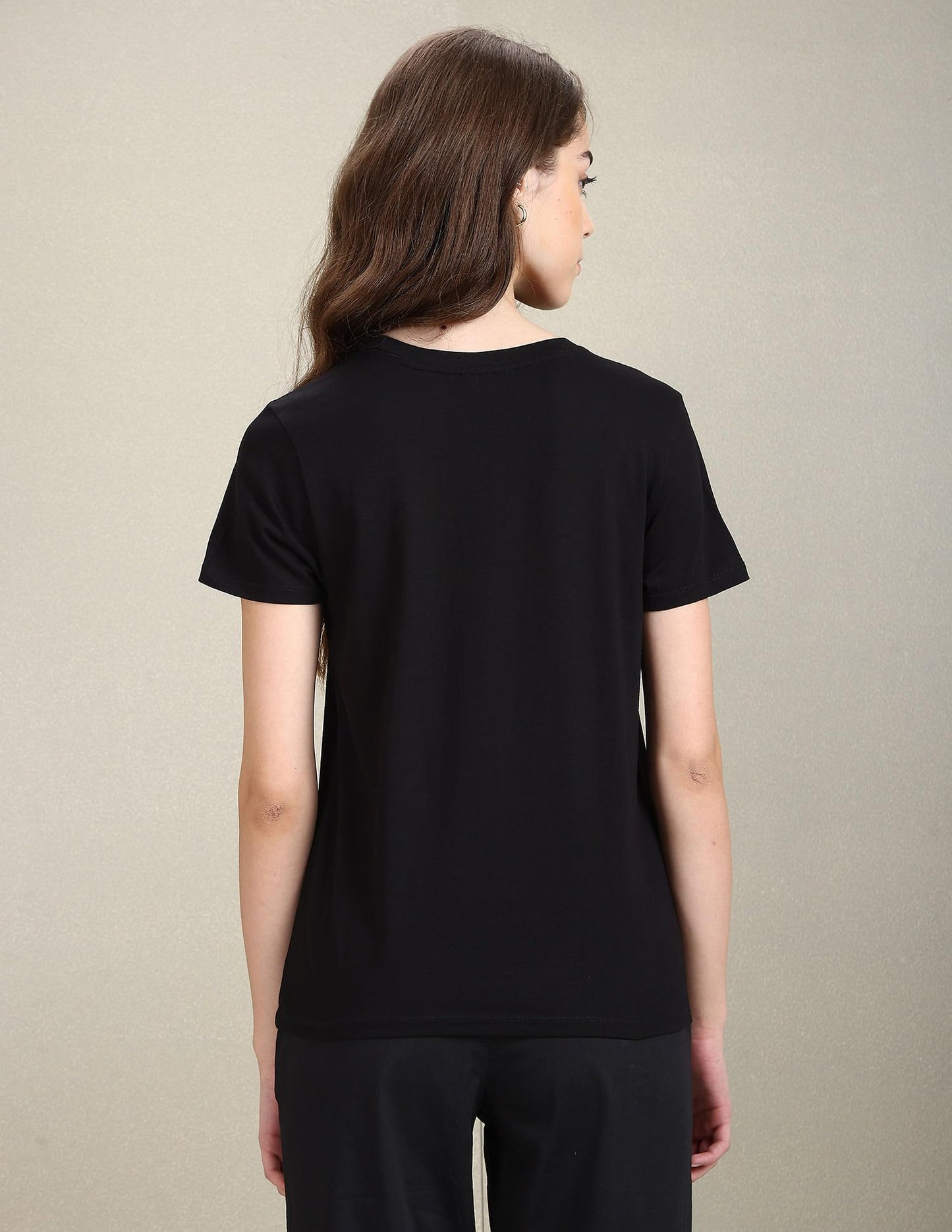 U.S. POLO ASSN. Women's Sequin Logo Crew Neck T-Shirt (UWAW23TSH047_Black_XXL)