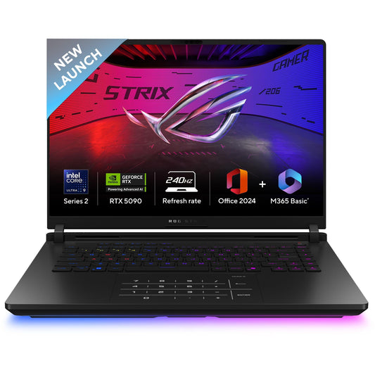 ASUS ROG Strix SCAR 16,Intel Core Ultra 9 275HX Gaming Laptop(NVIDIA RTX 5090-24GB/175W TGP/32GB/2TB/2.5K QHD+/16"/240Hz/Windows 11/M365 Basic(1Year)*/Office Home 2024/Off Black/2.80 Kg)G635LX-RW158WS