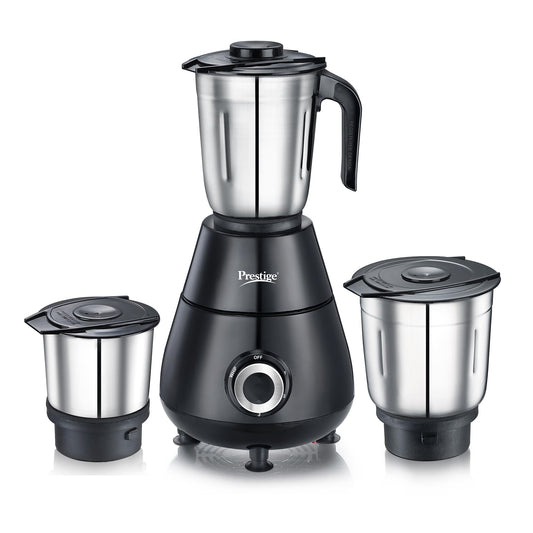 Prestige 500 Watts Apex Mixer Grinder with 3 Stainless Steel Jars|3 Super Efficient Blades|Sturdy Handles|Black|