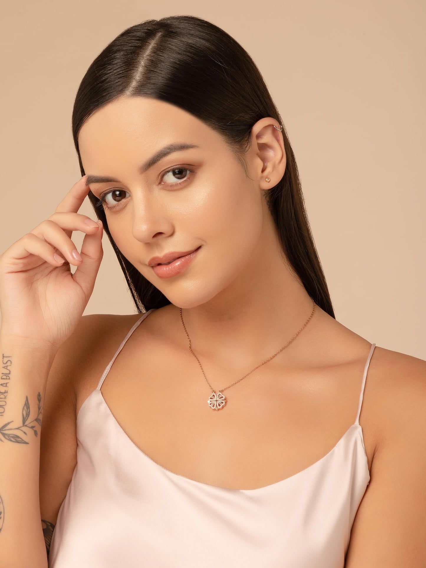 SALTY Anti Tarnish Love Gift Box | Necklace & Ring Jewellery Set for Women | Latest Stylish Minimal Jewelry Sets | Modern Design Aesthetic Accessories | Ideal for Gifting