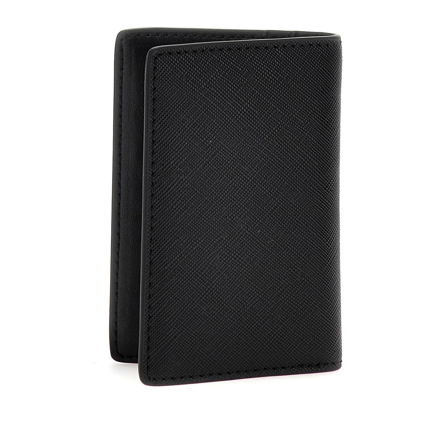 GUESS Black Solid Pu Card Holder