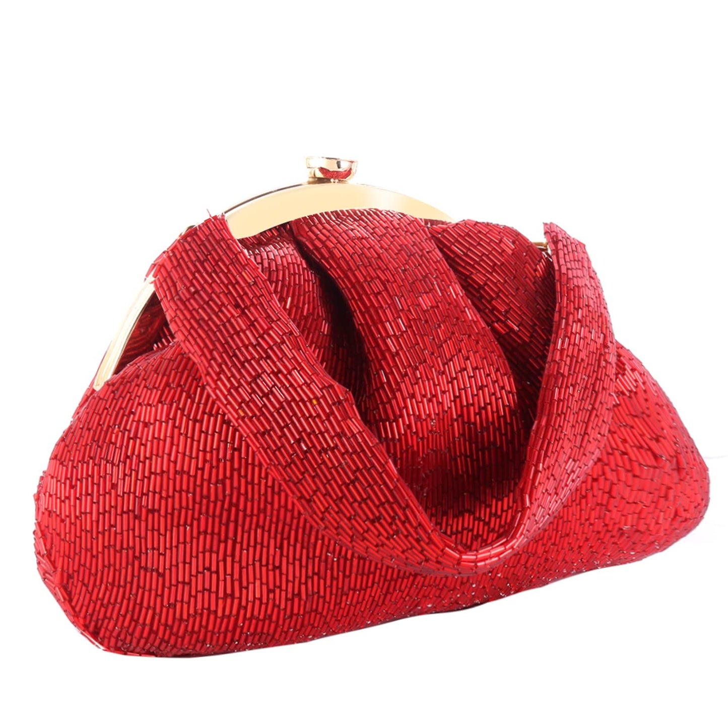 SWISNI Red red katdana batua bag II Women's Traditional Designer Clutch For Women & Girls II BATUA BAGS
