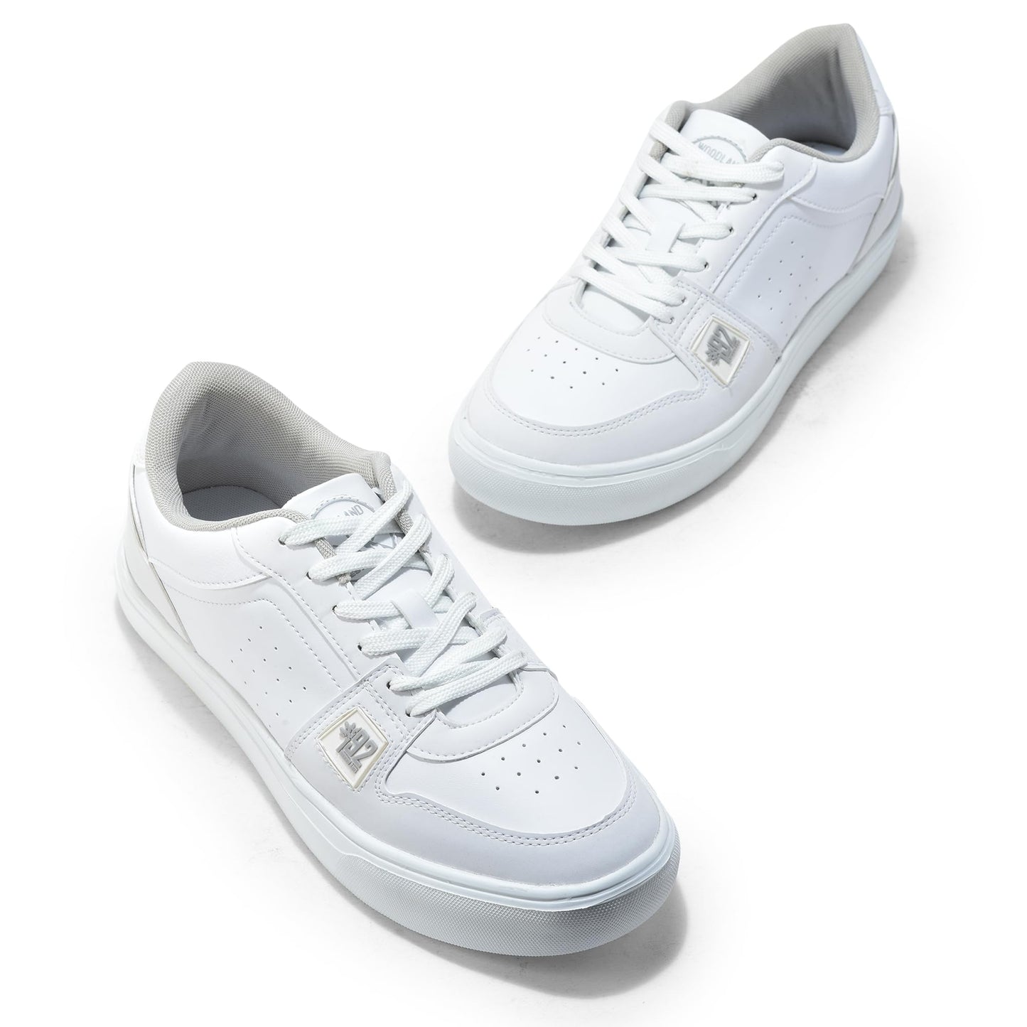 Woodland Men's White PU Sneakers-8 UK (42EURO) (OSNK 4988023)