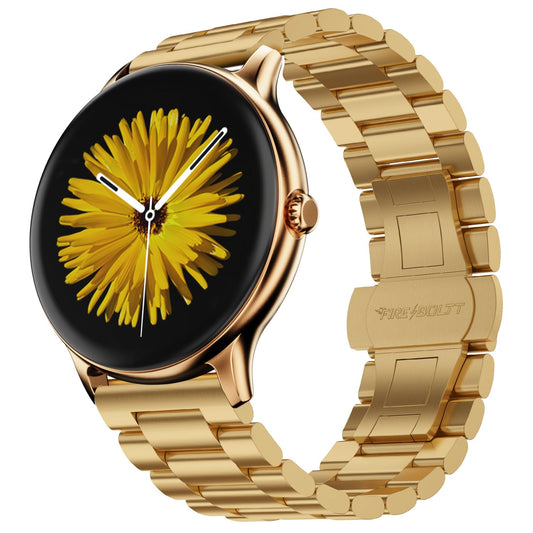 Fire-Boltt Newly Launched Phoenix Ultra Blaze Luxury Stainless Steel, Bluetooth Calling Smart Watch, AI Voice Assistant, Metal Body with 120+ Sports Modes, SpO2, Heart Rate Monitoring (Gold)