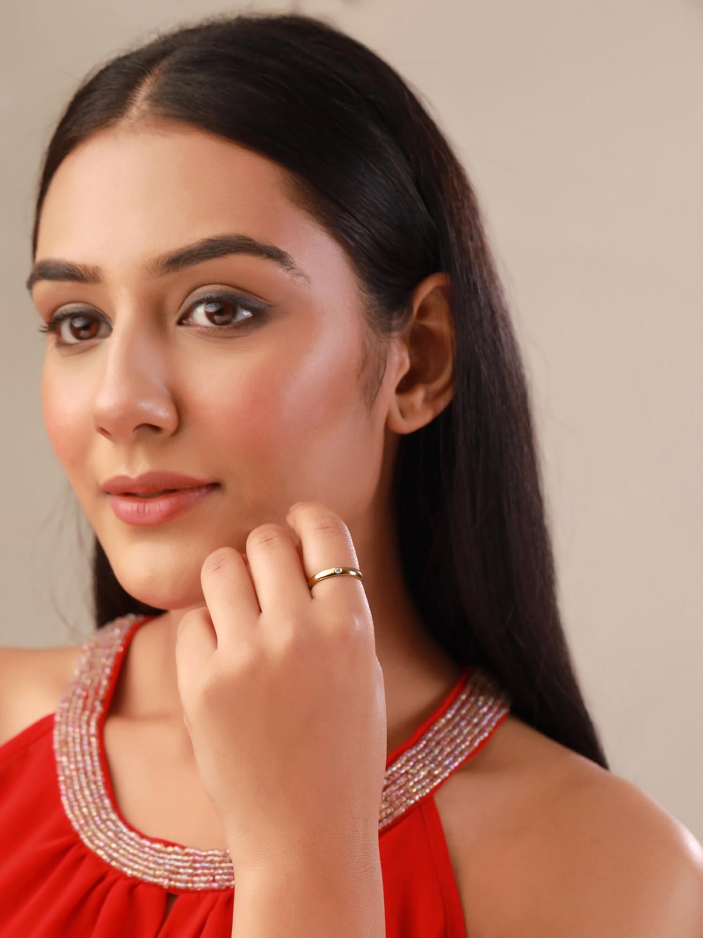 Yellow Chimes Exclusive Silver Plated Crystal studded with Cubic Zircon Ring for Women and Girls