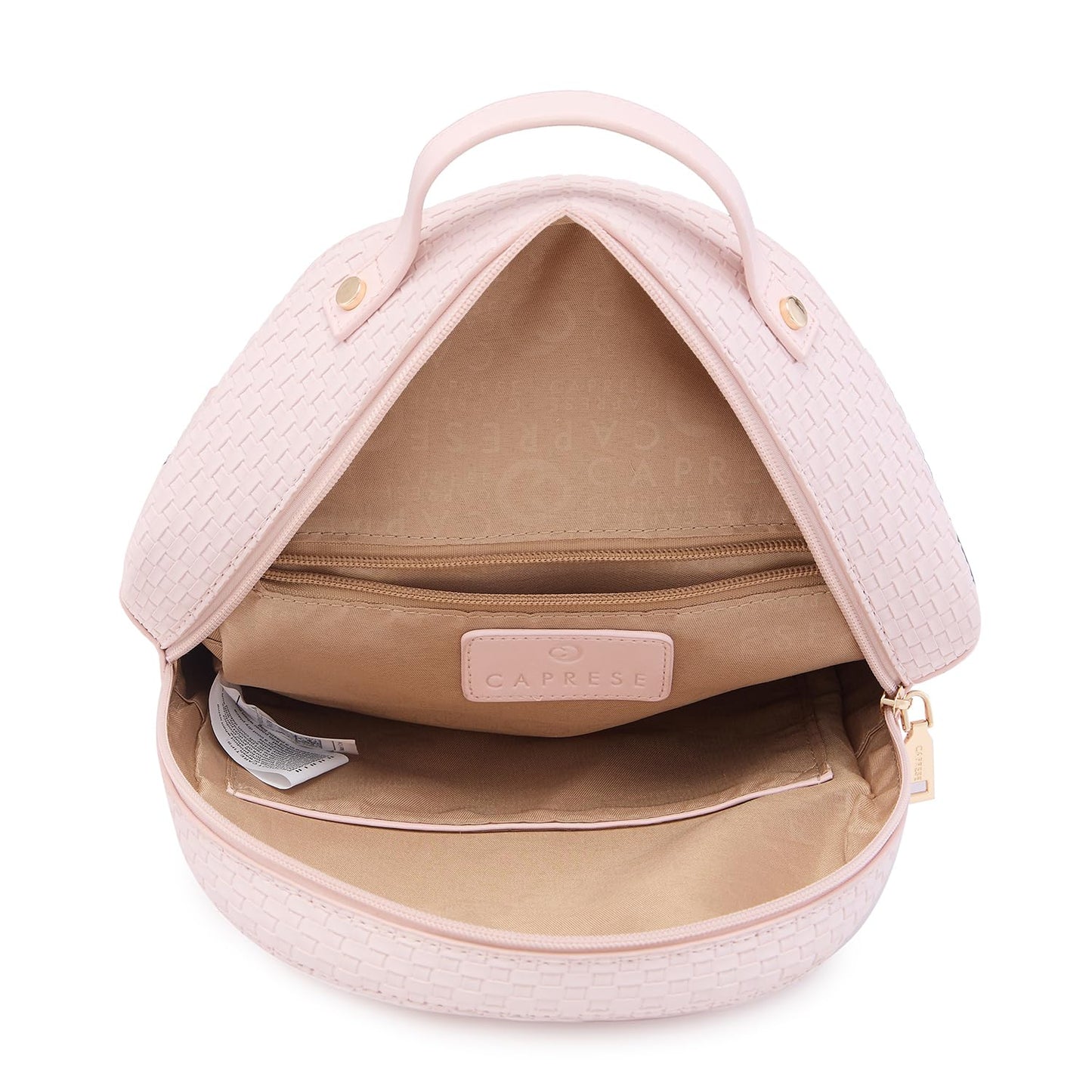 Caprese Riva Casual Backpack, Medium | Fashion Backpack for Women with Adjustable Shoulder Strap & Secure Zip Closure | for Everyday Outings and Travel | Ideal for Students, Professionals (Pink)