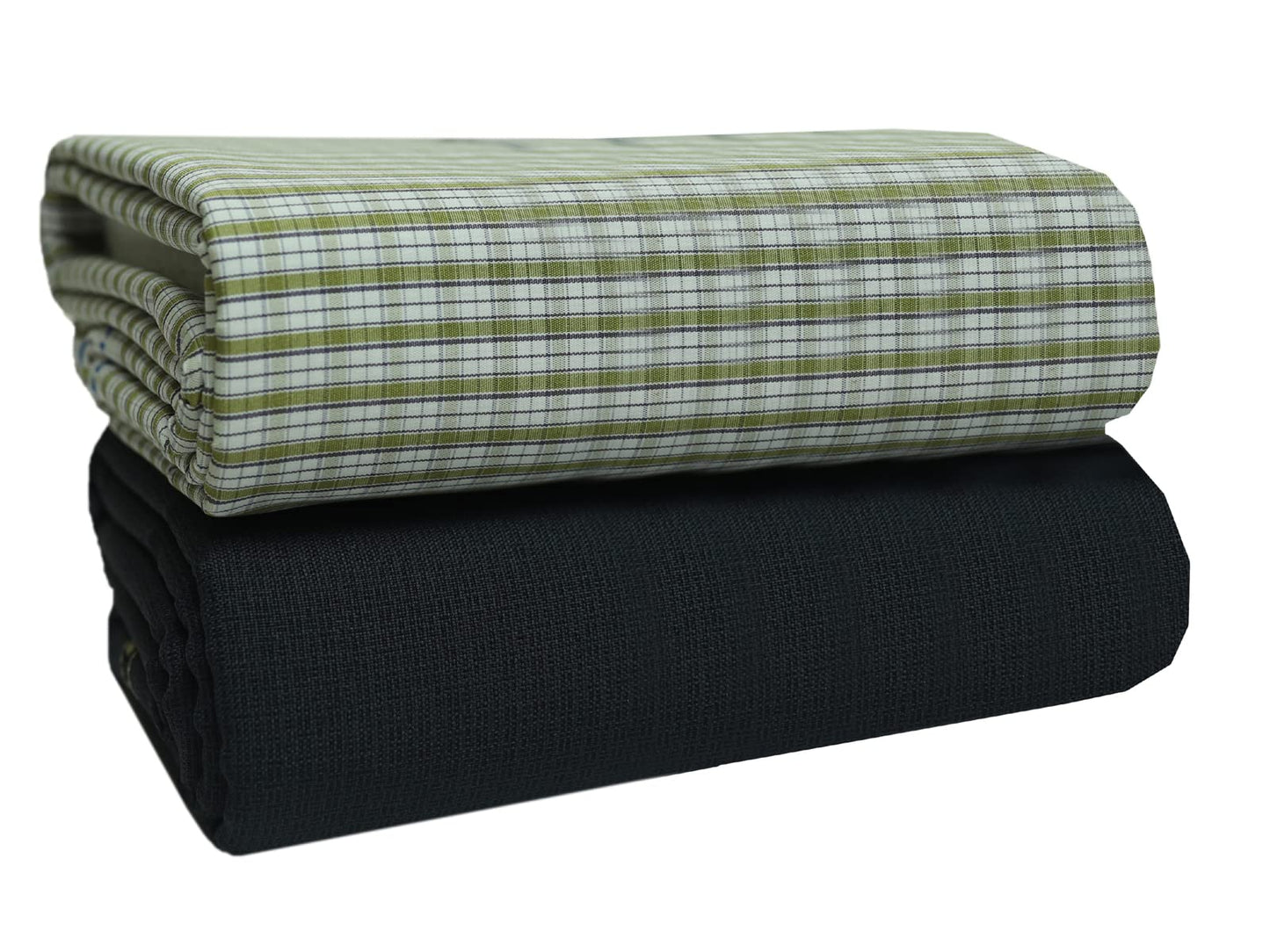 Siyaram's ARG-18001 Polyester Viscose Unstitched Shirt And Trousers Fabric Set for men combo Free Size (CHECKS 05)