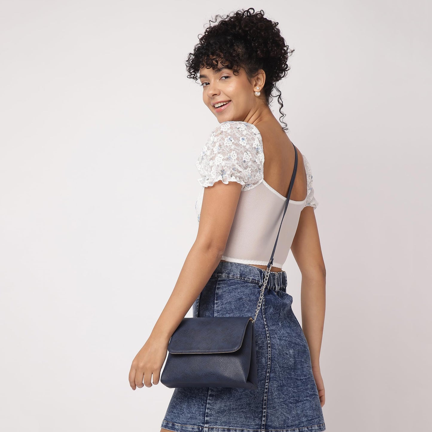 Fastrack Classic Envelope Sling Bag for Women | Stylish Crossbody Bag for Girls, Ladies, Women | Structured Handbag Made of Faux Leather