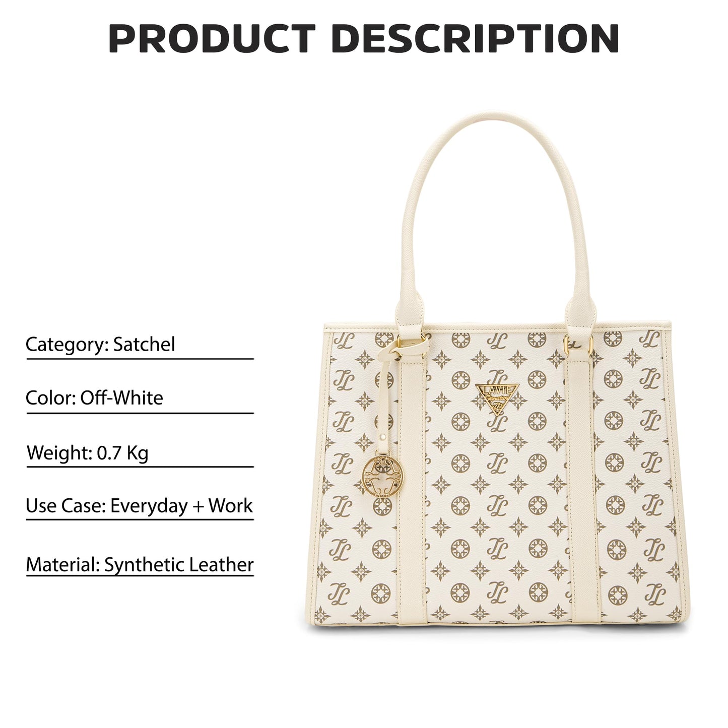 Lavie Signature Women's Chicago Satchel Handbag for Women | Satchel Bag for Work | Ladies purse | Stylish Shoulder Bag | Gift For Women