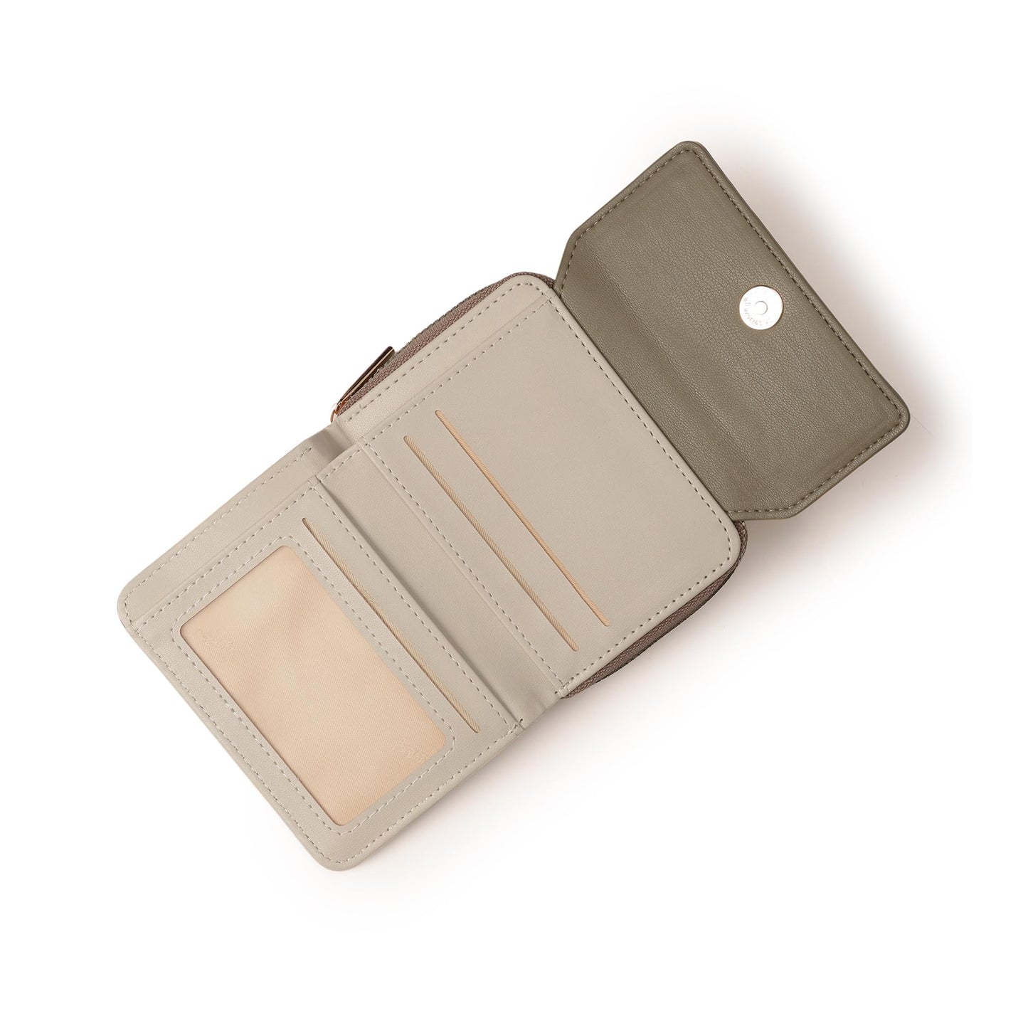 Fastrack Women's Mini Organizer Wallet | Flap Closure, Tri-Fold Design, Zip Coin Pocket, Card & Cash Slots | Compact & Organized | 6 Months Warranty