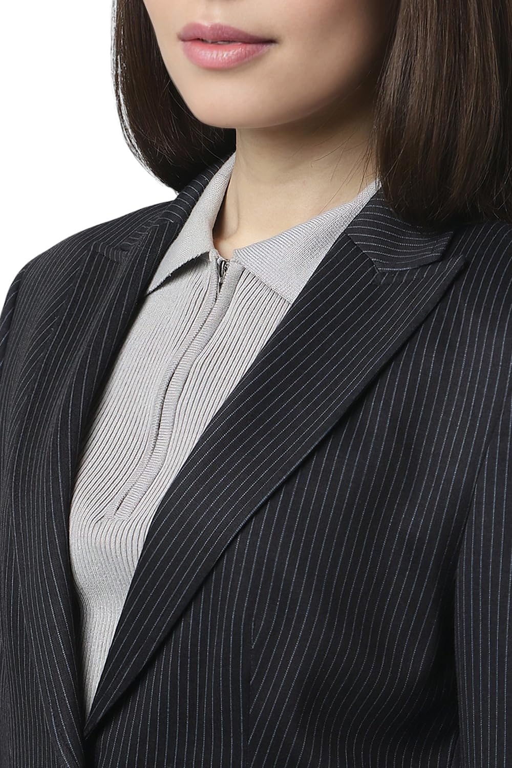 Van Heusen Women's Blazer (VWBZFRGFX45002_Black_M