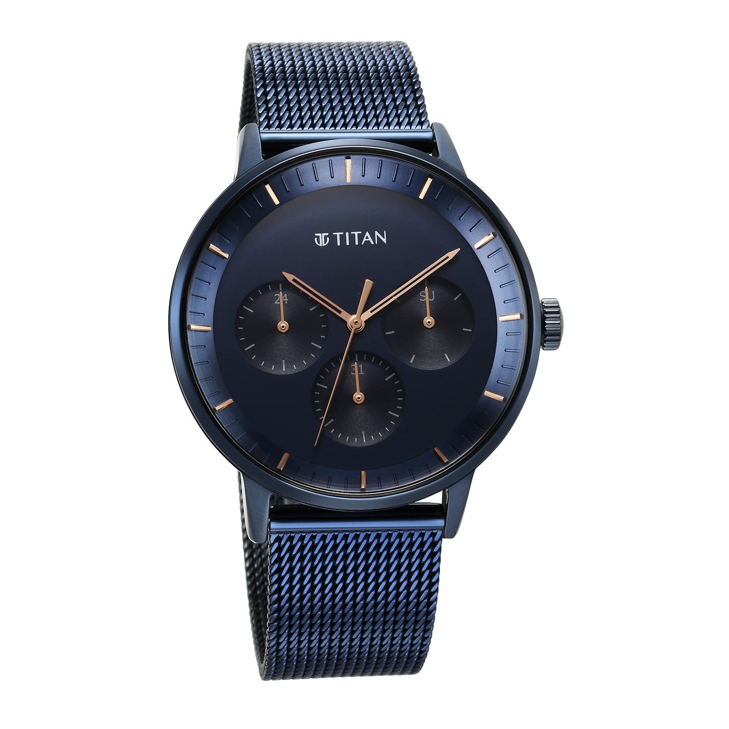 Titan Analog Blue Dial Men's Casual Watch