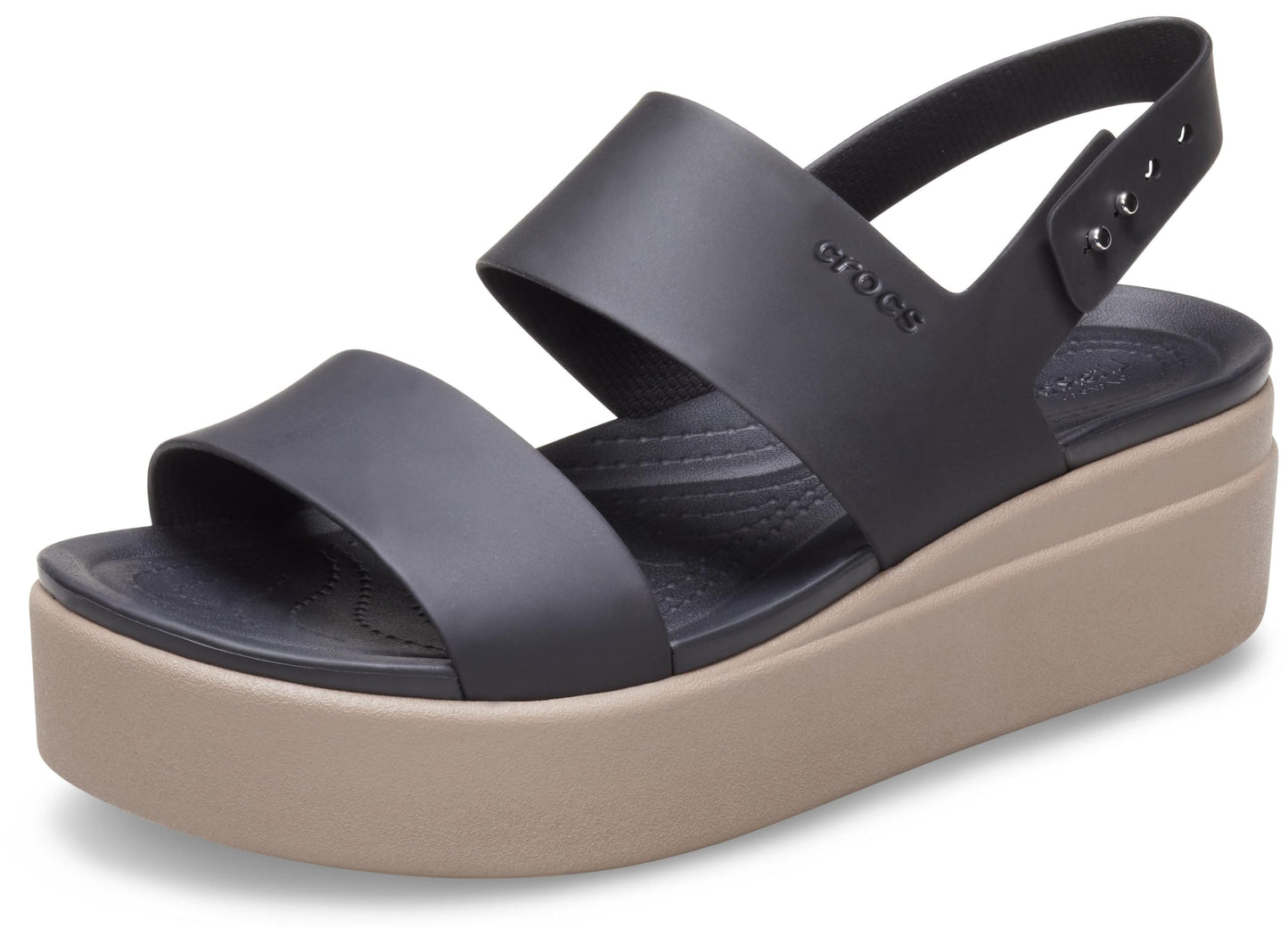 crocs Women's Black/Mushroom Fashion Sandals - 4 UK (36.5 EU) (6 US) (206453-07H)-W6