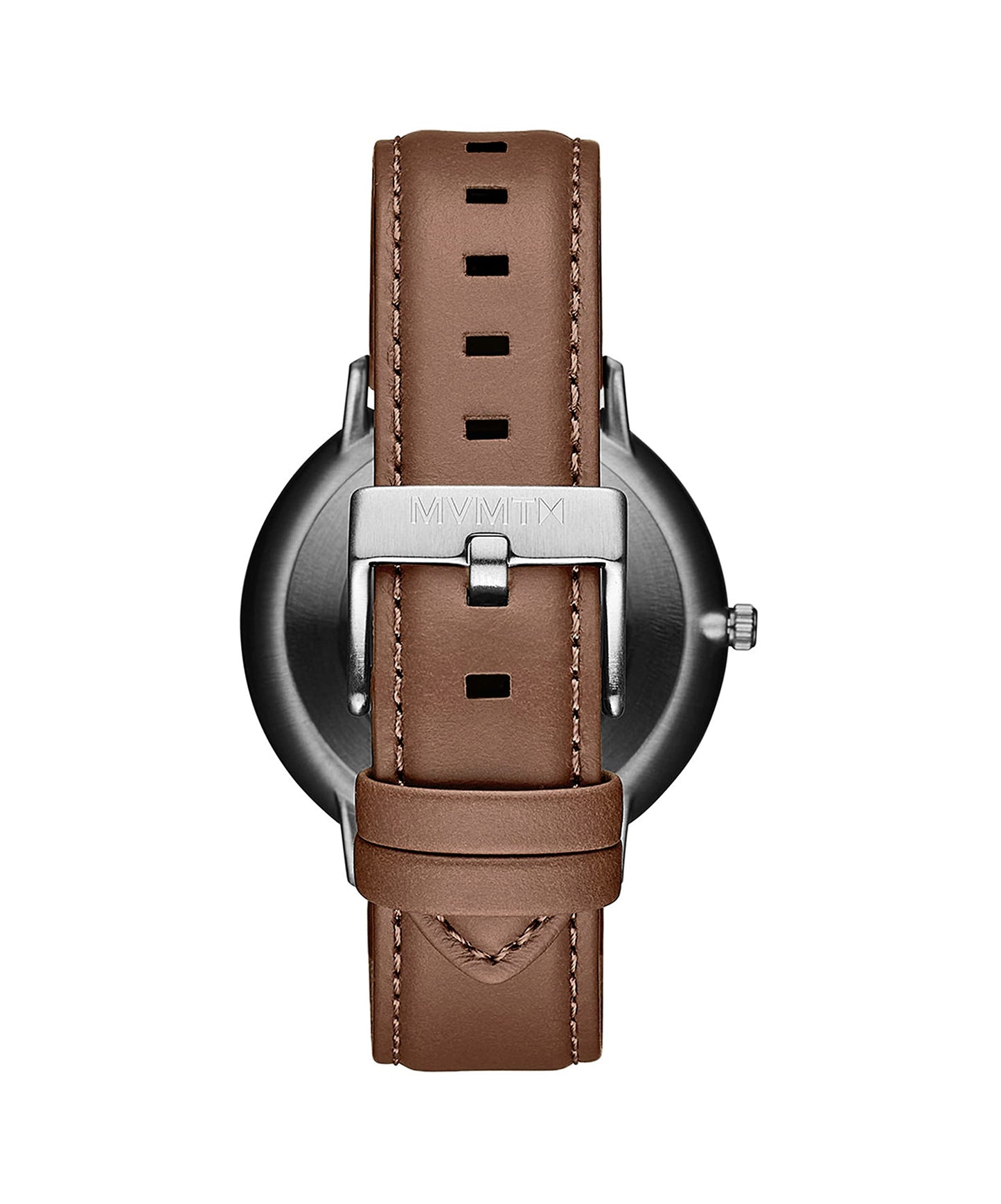 MVMT Leather Legacy Slim Analog Black Dial Men Watch-28000210-D, Brown Band
