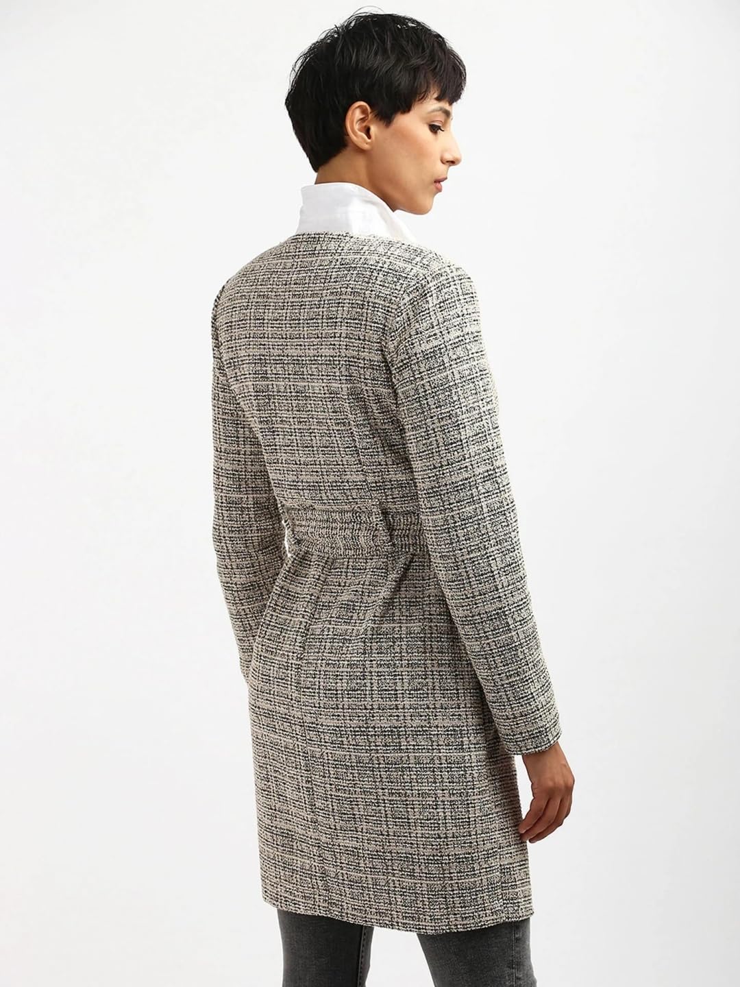 Calvin Klein Jeans Bodycon Polyester V-Neck Double-Breasted Coat