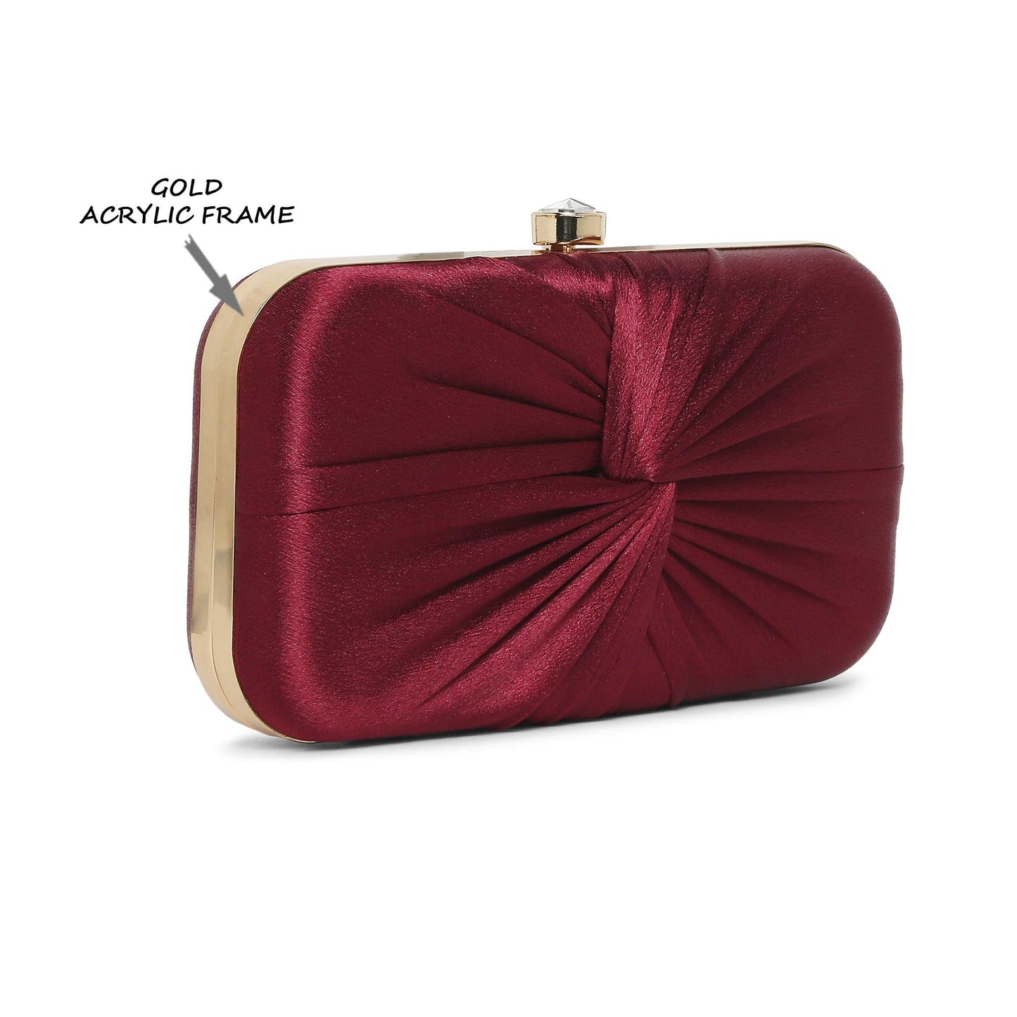 Lavie Women's Oval Frame Clutch | Detachable Chain Sling Strap | Ladies Purse Wallet