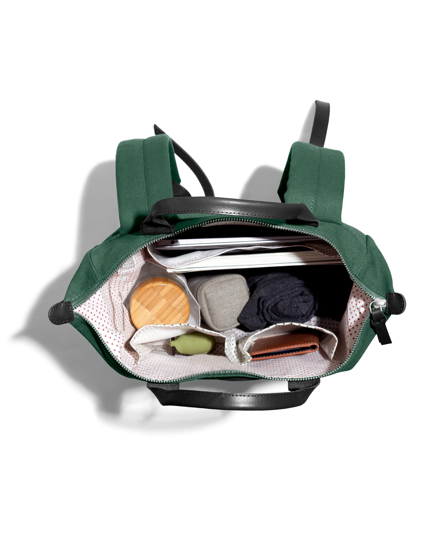 DailyObjects Stylish Cotton Canvas Pilot Backpack | Sturdy Leather Handles | Spacious Shoulder Travel/Office/College Bag For Boys, Girls | Lightweight | Multiple Pockets | Fits Laptops Up to 15"