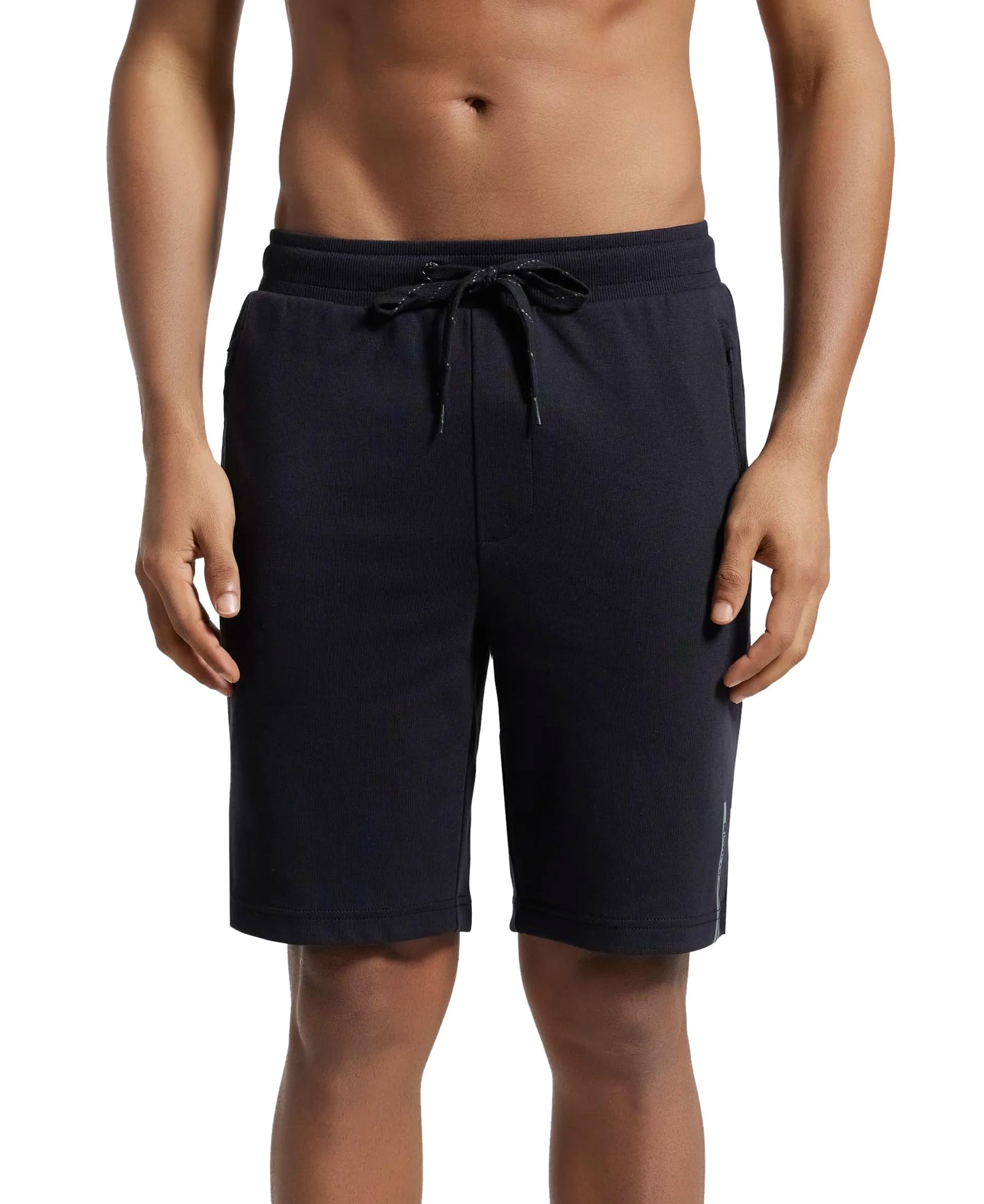 Jockey Men's Straight Fit Shorts (AM14_Black_Large)