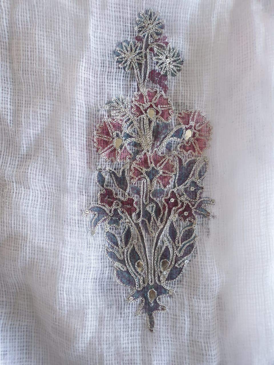 Divena Women's Plus Size Cotton Kurta, Sharara and Dupatta Set (White, 52) DK0541-7XL