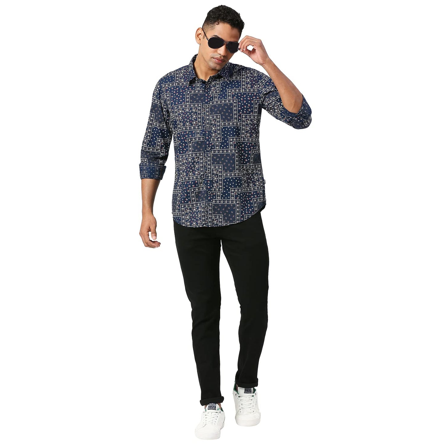 Pepe Jeans Men's Regular Fit Shirt (PM308052595XXL_Navy