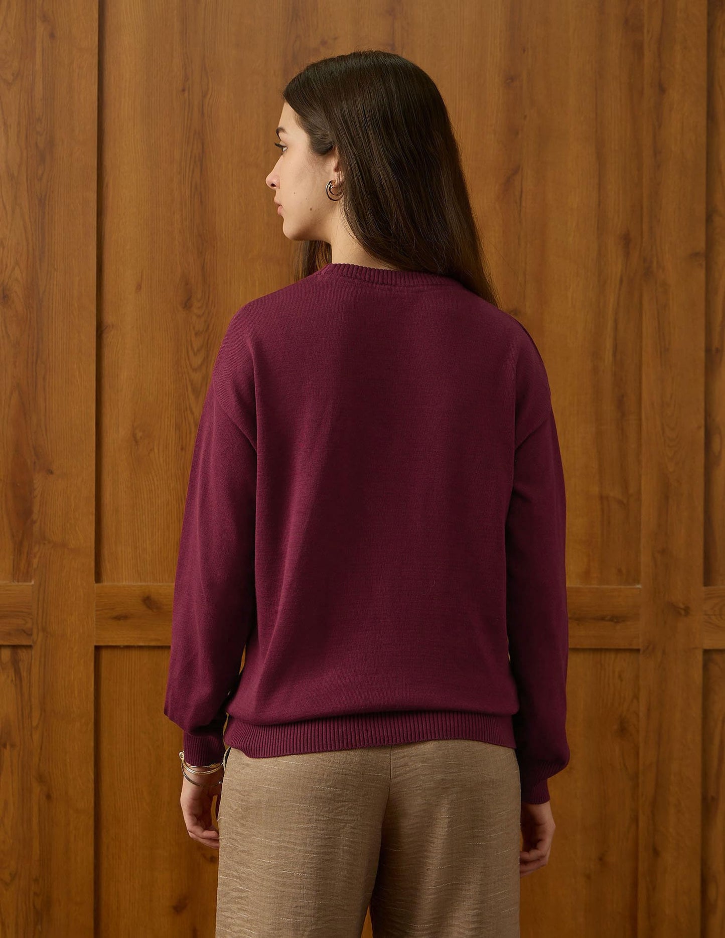 U.S. Polo ASSN. Women's Cotton Casual Sweater (UWAW25SWE208