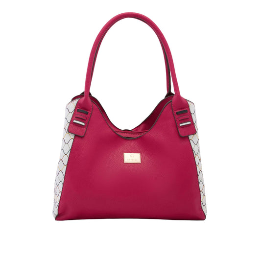 Caprese Shane Hobo Bag, Medium | Stylish Shoulder Bag for Women with Shoulder Strap, Back Zip & Secure Zip Closure | Ideal for Office, Daily Use & Travel (Pink)