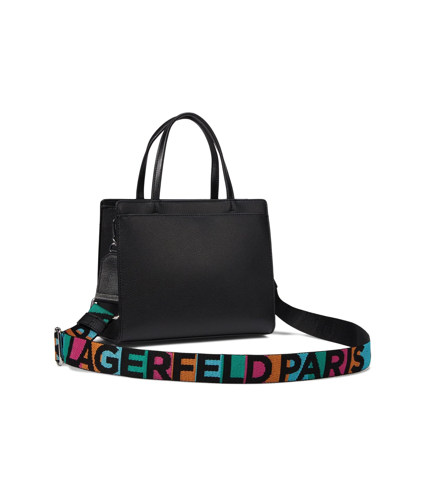 KARL LAGERFELD Maybelle Satchel, Black/Fire Multi, One Size