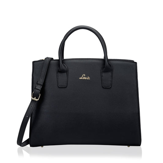 Lavie Ellon Women's Satchel Laptop Handbag for Women | Fits Upto 15 inch Laptop