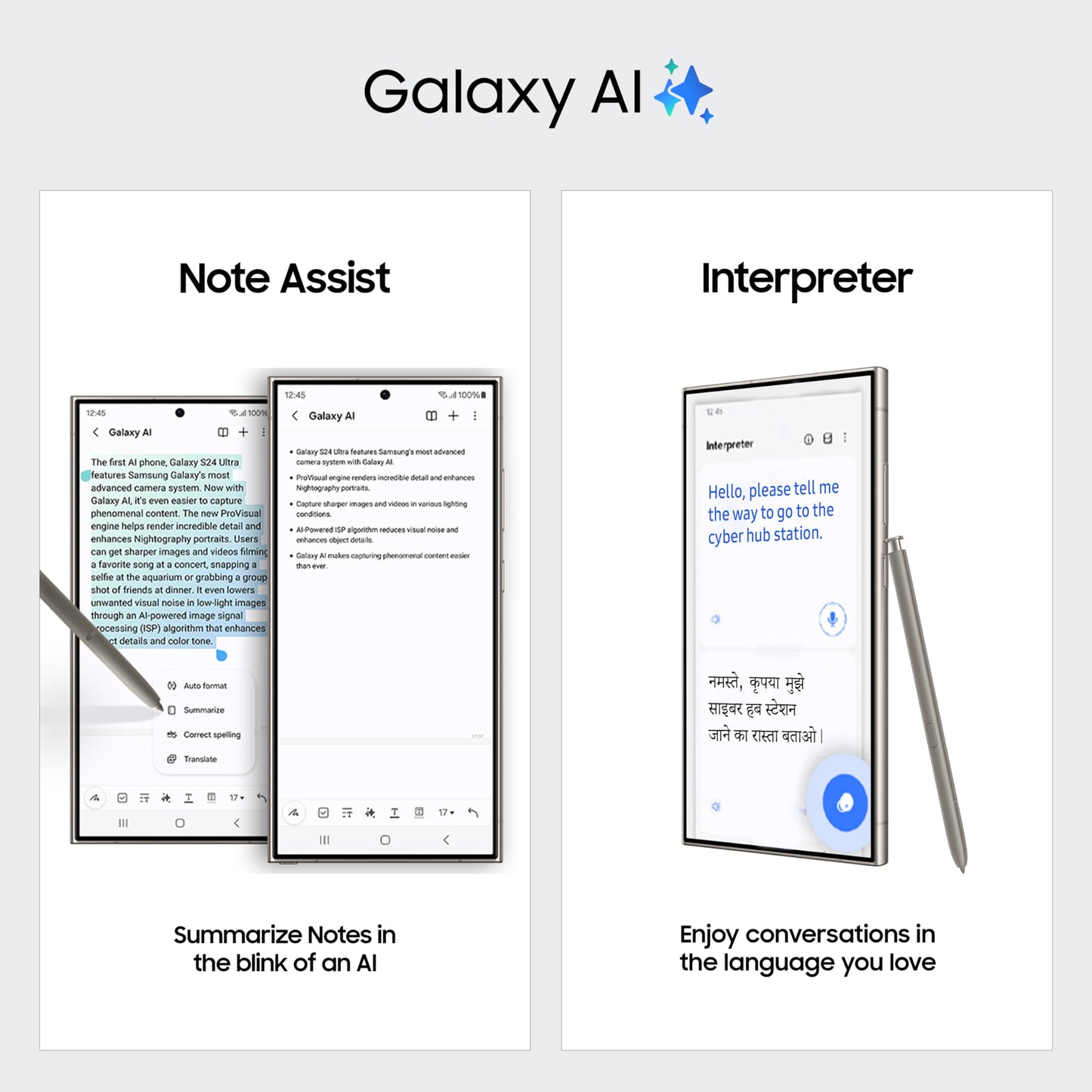 Samsung Galaxy S24 Ultra 5G AI Smartphone with Galaxy AI (Titanium Gray, 12GB, 256GB Storage), Snapdragon 8 Gen 3, 200 MP Camera with ProVisual Engine and 5000mAh Battery