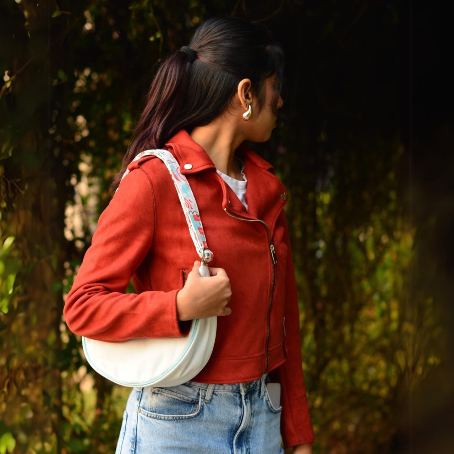 Eco Right Crossbody Bag, Sling Bag, Side Bag - Stylish Women's Purse With Adjustable Cotton Strap, Blue