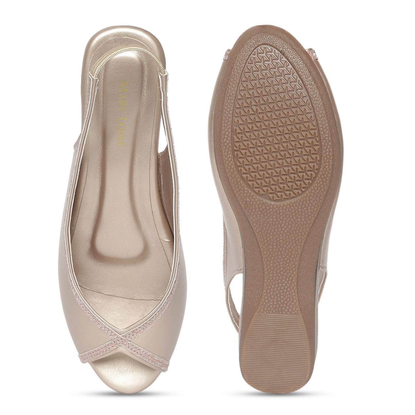 Marc Loire Womens Open Toe Block Heel Sandals, Gold - 5 Uk