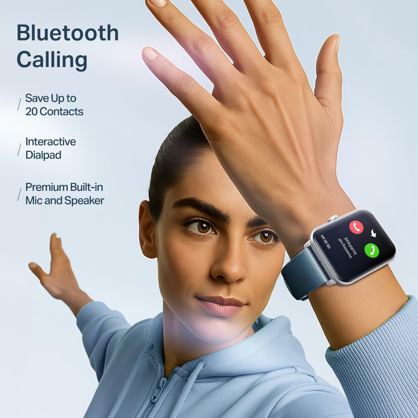 boAt Wave Call 2 with 1.83” HD Display, Advanced BT Calling, Functional Crown, Cloud & Custom Watch Faces, Multiple Sports Modes, IP67, HR, Sleep & SPO₂ Monitor Smart Watch(Cool Blue)