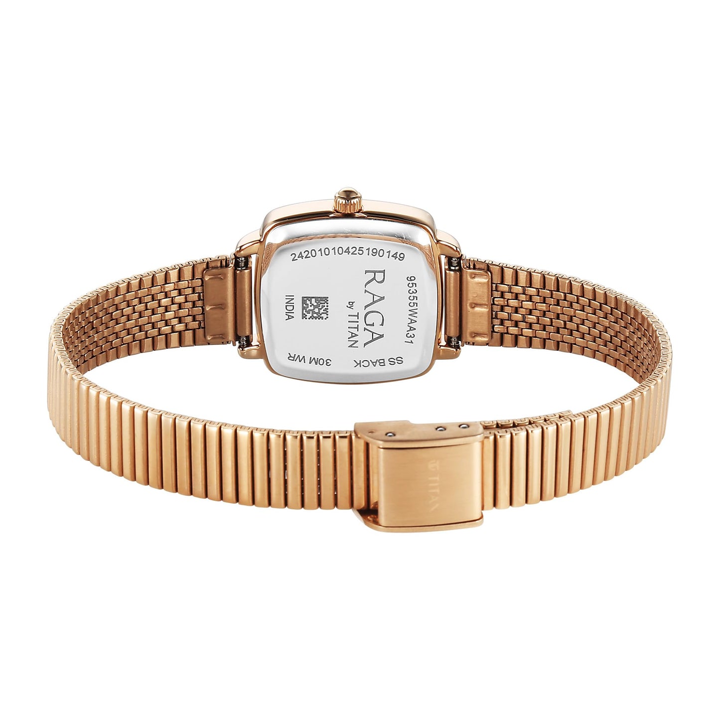 Titan Raga Showstopper Quartz Analog Rose Gold Dial, Metal Strap Watch for Women
