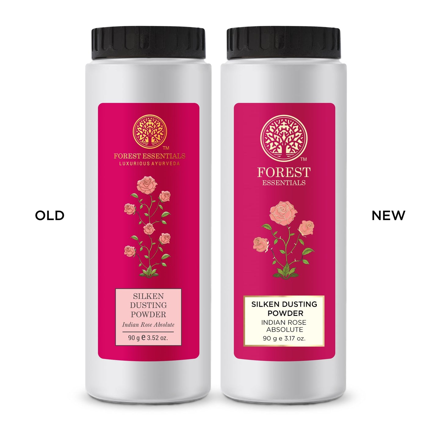 Forest Essentials Silken Dusting Powder Indian Rose Absolute|Natural Talc Free Powder With Rose Essential Oil|Highly Absorbent & Refreshing,1 Count
