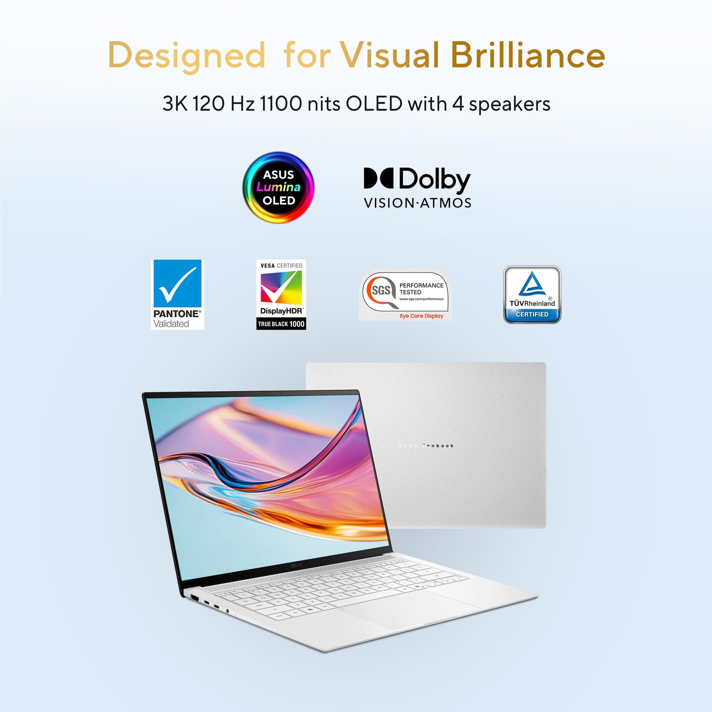 ASUS Zenbook S14 (2026),Smartchoice,Intel Core Ultra 9 (Series 3),Intel iGPU,32GB /1TB SSD,3K OLED,Touchscreen,14"(35.5 cm),Win 11,M365 Basic(1Y),Office 24, White,1.2 Kg,UX5406AA-SU189WS,Copilot+ PC