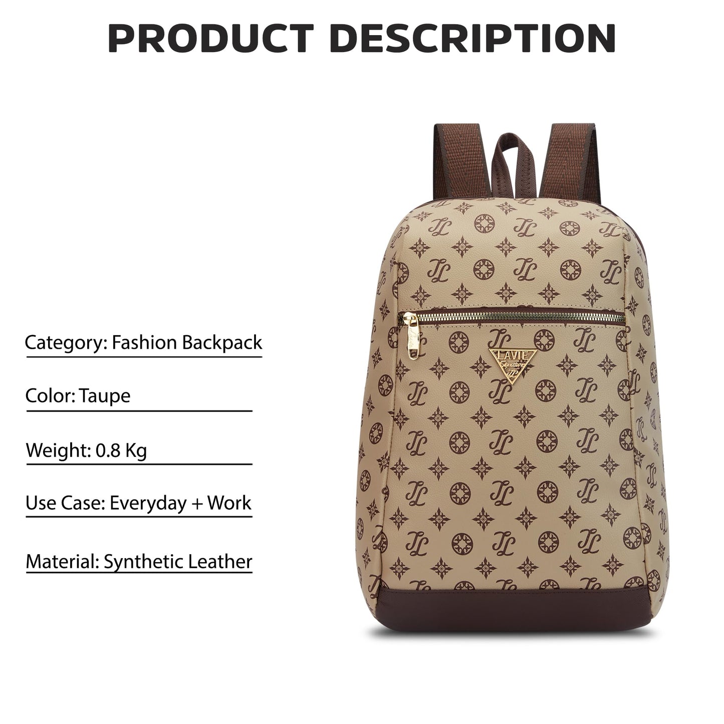 Lavie Signature Women's St.Louis 11L Fashion Backpack for Women | Compact Backpack | Ladies purse | Stylish Shoulder Bag | Gift for Women