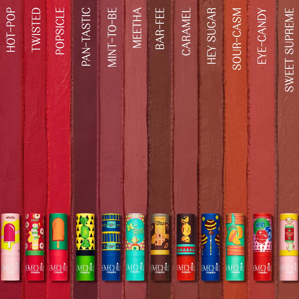 LoveChild Masaba - Mint-To-Be - Luxe Matte Lipstick, Keeps Lips Moisturised, Plum Cream, Long Stay Bullet Matte Lipstick,4ML