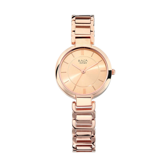 Titan Raga Viva Analog Rose Gold Dial Women's Watch NM2608WM01/NN2608WM01/NP2608WM01