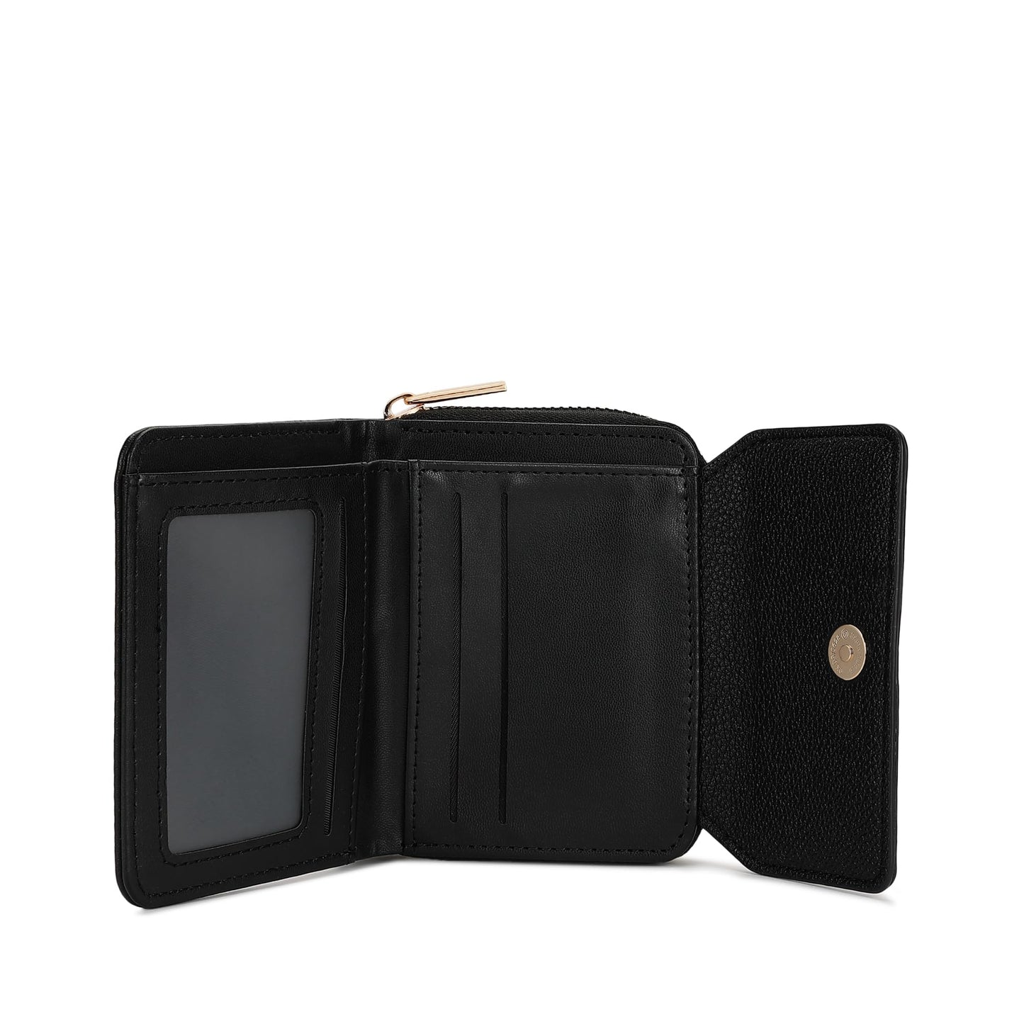 Fastrack Women's Mini Organizer Wallet | Flap Closure, Tri-Fold Design, Zip Coin Pocket, Card & Cash Slots | Compact & Organized | 6 Months Warranty