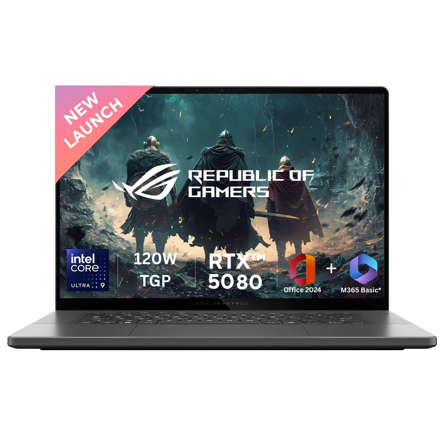 ASUS ROG Zephyrus G16,Intel Core Ultra 9 285H Gaming Laptop(RTX 5080-16GB/120W TGP/32GB/2TB/2.5K QHD+/16"/240Hz/Windows 11/M365 Basic (1Year)*/Office Home 2024/Eclipse Gray/1.95 Kg) GU605CW-QR133WS