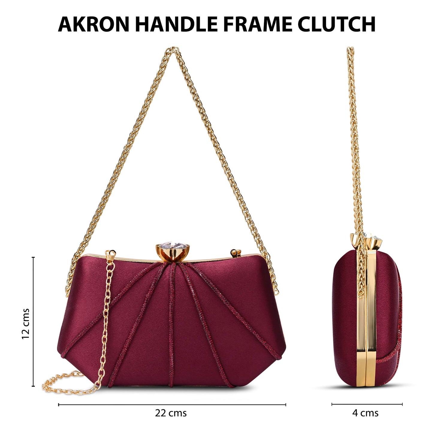 Lavie Signature Women's Akron Handle Framed Clutch | Ladies Purse | Gift For Women