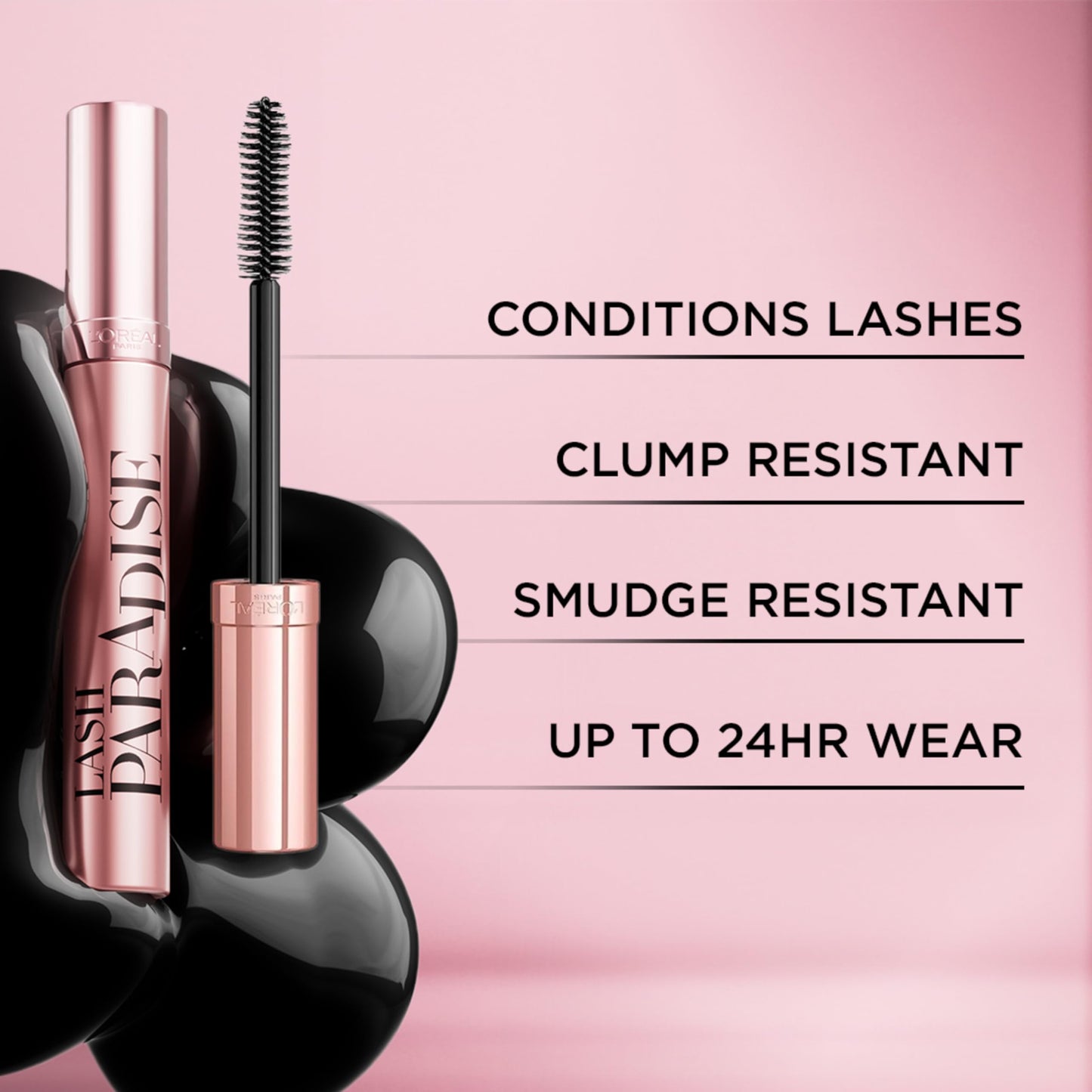 L'Oreal Paris Volumising Mascara, Waterproof, Enriched Caring Formula, Smudge-Proof Wear, Corner to Corner Paroromic Volume, For 1.4X Bigger Looking Eyes, Colour: Black, 9.4 ml