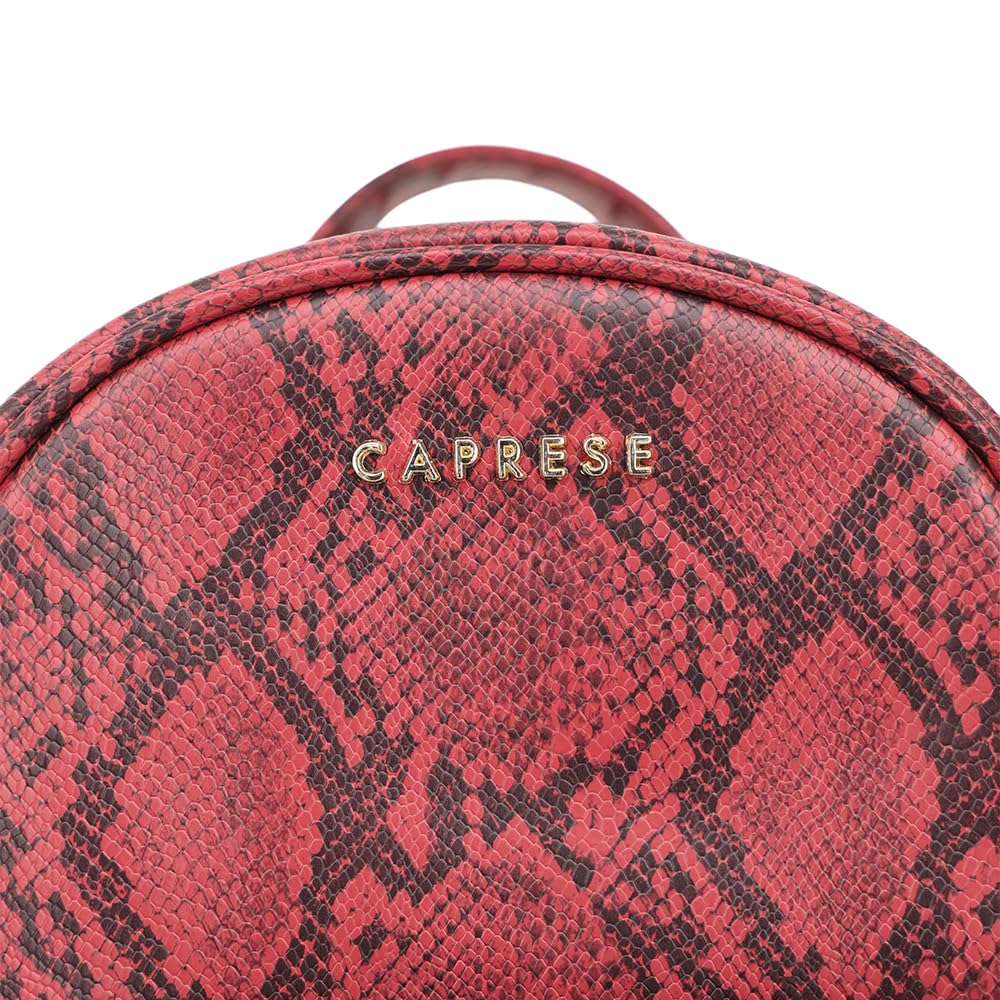 Caprese Canes Casual Backpack, Small | Fashion Backpack for Women with Adjustable Strap & Secure Zip Closure | Spacious, Versatile for Everyday Outings and Travel | Ideal for Students (Burgundy)