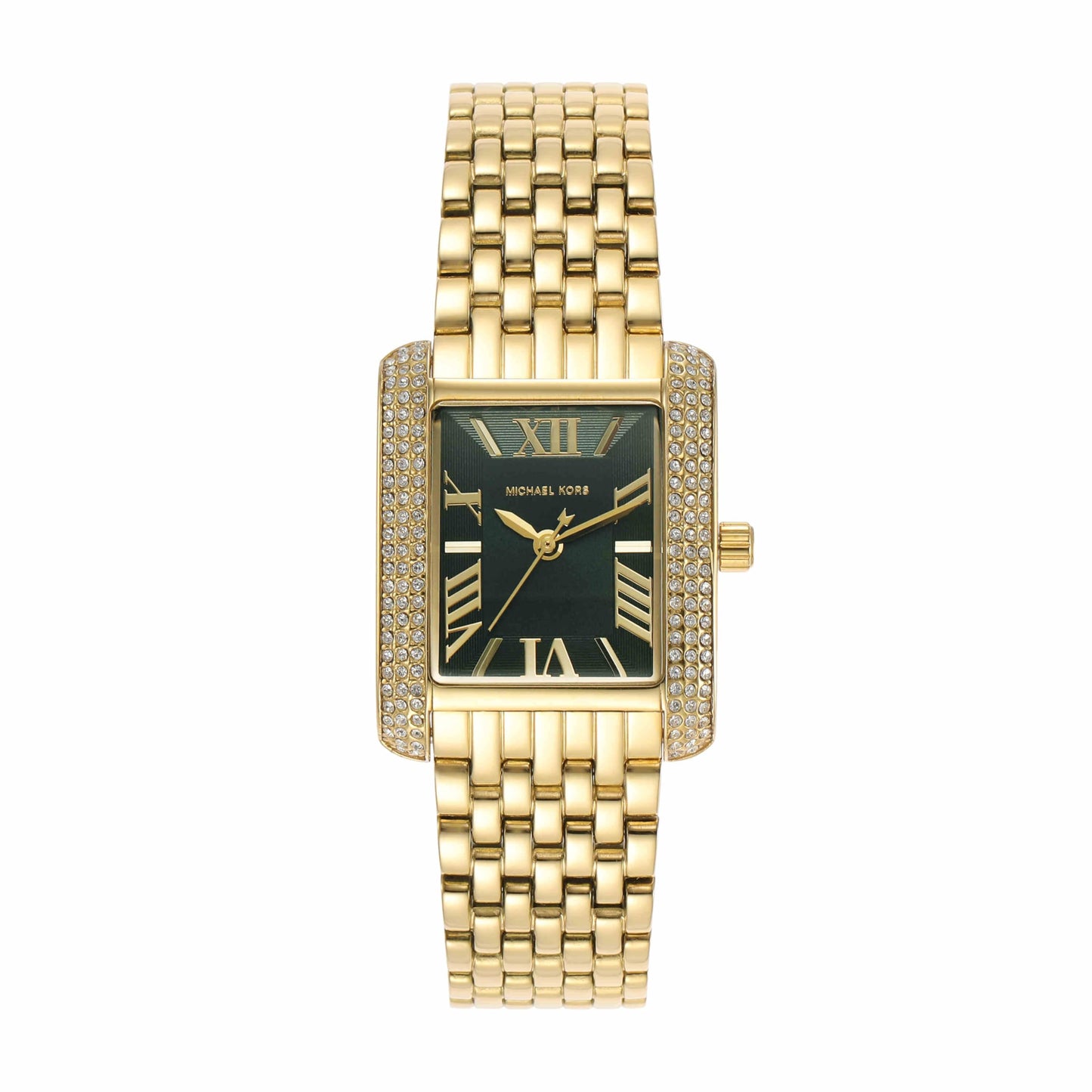 Michael Kors Brass Analog Green Dial Women's Gold Strap Watch-Mk4742